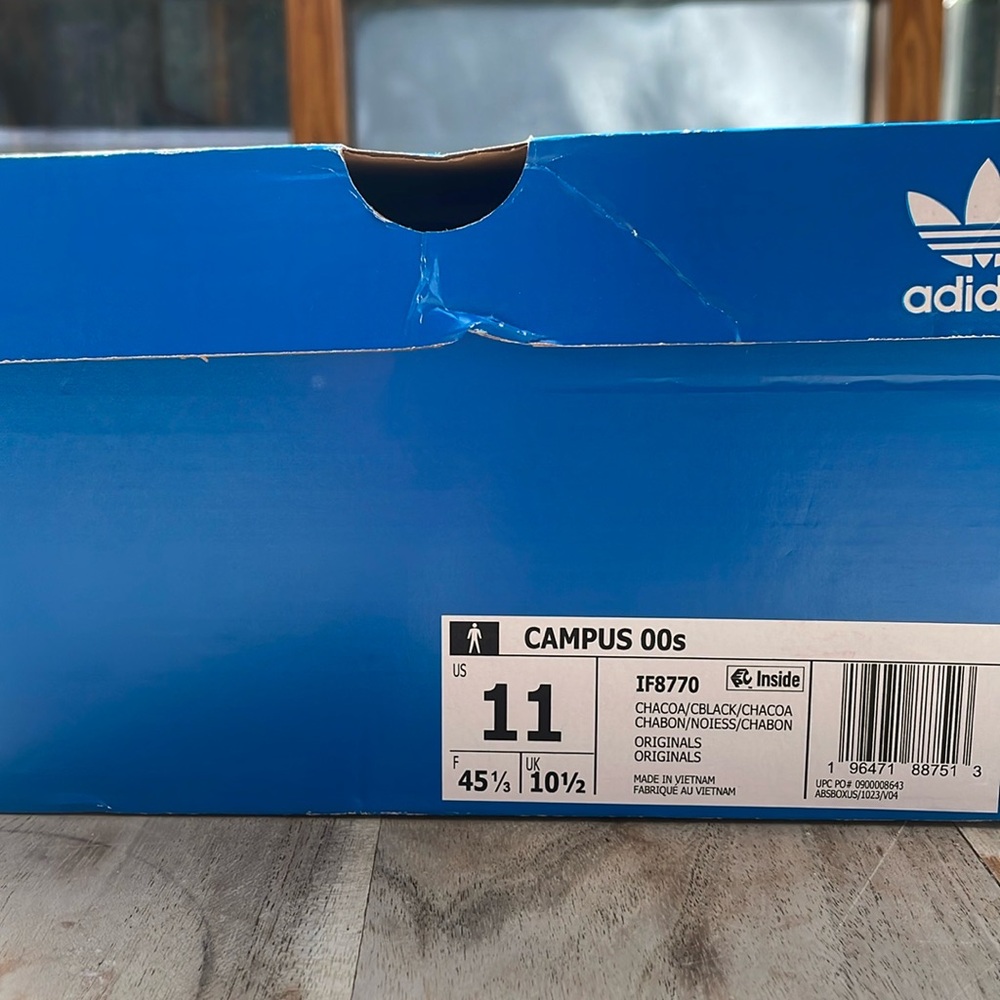 Brand new never worn Adidas campus 00s. Color charcoal black in a size 11.